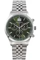 Bruno Söhnle -Turin Chronograph Herrenuhr Silber Grün Datum Quarz Saphirglas 40m