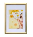 IDEAL TREND Kunststoffrahmen mit Klarglas Bilderrahmen PS-1 Frame Foto Collage Portraitrahmen Glasscheibe: Farbe: Gold | Format: 40x50