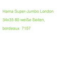 Hama Super-Jumbo London 34x35 80 weiße Seiten, bordeaux 7157 (4007249071576)