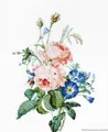 Luca-S Kreuzstichset "Strauß mit Rosen", Zählmuster, 19x28cm