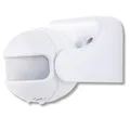 REV Bewegungsmelder aussen - IP44, Leuchtdauer & Helligkeitsempfindlichkeit einstellbar, LED geeignet, Reichweite 12m/180°, vertikal verstellbar, weiß