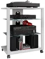VCM Audio-Board Hifi Möbel Rack Glas Phono Mediaregal Folas Rollen