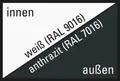 ARON Basic+ Terrassentür Kunststoff 1 Flügelig (Dreh-Kipp) 75x210 cm RAL 7016 anthrazitgrau DIN Links (Förderfähig)