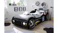 Autobett Energy MDF Kinderbett Jugendbett Bett schwarz lackiert inkl Beleuchtung