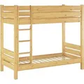 Erst-Holz Kurzes Breites Etagenbett 100 x 190 cm Kiefer Massiv Teilbare Nische 100 Modell 16 Rollrost inkl.
