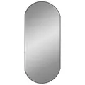 vidaXL Wandspiegel Flurspiegel Spiegel Badspiegel Hängespiegel Dekospiegel Schminkspiegel Badezimmer Garderobe Flur Schwarz 90x40cm Oval