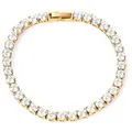 UNSHINEBAR Armband Armband Tennis Iced Out Diamant Armband in Gold für Herren und Damen 19.5cm