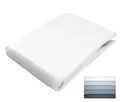 JACK Uni Spannbettlaken Satin 100x200 / 140x200 / 180x200 cm einfarbig Spannbetttuch viele Farben, Farbe:Weiß, Größe:180x200cm Spannbettlaken