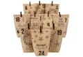 PAPIERDRACHEN befüllbarer Adventskalender DIY Adventskalender - 24 Geschenktüten, 24 Zahlenaufkleber & Klammern