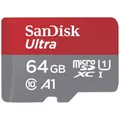 SanDisk microSDXC Ultra 64GB (A1/UHS-I/Cl.10/140MB/s) + Adapter Mobile microSDXC-Karte 64 GB A1 Application Performance Class, UHS-Class 1