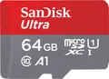 SanDisk Ultra 64 GB MicroSDXC UHS-I Klasse 10 (SDSQUAB-064G-GN6MA)