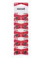 Maxell Knopfzellen Alkaline LR43 386 LR1142 Batterien 1.5V AG12 - 10er Blister