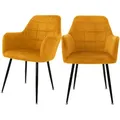 Ml-Design Esszimmerstuhl, Gelb, Textil, 2-Sitzer, 60x84x58 cm, Esszimmer, Stühle, Esszimmerstühle, Armlehnenstühle