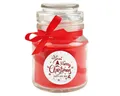 HS Candle Duftkerze (Dekokerze, 1-tlg), Weihnachten - Kerze im Bonbon Glas, Kerze mit Weihnachts - Motiv