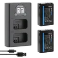 2x Akku + LCD Lader für Sony NP-FW50 Alpha  6000 6500  7R II NEX 7 RX10 1030 mAh