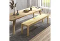 HOMCOM Sitzbank 3-Sitzer Holzbank im Landhaus-Stil (Essbank, 1-St., Küchenbank), Natur 150 x 33 x 45 cm