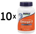 10 x NOW Foods Omega-3 Molecularly Distilled Fish Oil - 100 (109,99 EUR/kg)