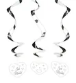 Folat Spirale zum Aufhängen Dekoration – Just Married (3 Stück)