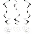 Hochzeit Just Married Hängedeko Spirale mit Herz - 3 Stück Neu & OVP