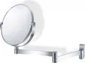 ZACK 40109 "LINEA" Kosmetikspiegel rund, Edelstahl matt, Glas, Plateado, 18cm