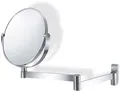 ZACK 40109 "LINEA" Kosmetikspiegel rund, Edelstahl matt, Glas, Plateado, 18cm