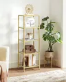 Standregal Bücherregal Badregal 5Ebenen Küchenregal goldfarben VASAGLE LGT029A01