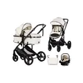 Chipolino Kinderwagen 3 in 1 Amore Babyschale Adapter Wickeltasche Fußabdeckung beige-schwarz
