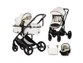 Chipolino Kombi-Kinderwagen Kinderwagen 3 in 1 Amore, Babyschale Adapter Wickeltasche Fußabdeckung