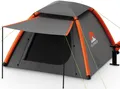 ELONEO aufblasbares Zelt mit Vordach & Luftpumpe, 1-4 Personen, Camping Zelt, Luftzelt, Personen: 4, Familienzelt, wasserdicht, ultraleicht, mit Outdoor Licht/LED Lampe