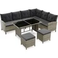 JUSKYS Gartenlounge Manacor (grau-meliert)