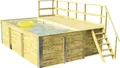 weka Massivholzpool 595 Gr. 1, Folie Sand/Mosaic, inkl. Technikraum/Sonnendeck und Sandfilteranlage, 6 Metallstützen, Farbe:kdi