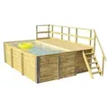 Weka Massivholzpool 595 Gr. 1, ca. B490/H201/T315 cm, Folie Sand/Mosaic, Natur, Beige