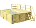 Aufstellpool Holzpool-Set Weka 595 rechteckig 490x315x201 cm inkl. Bodenschutzvl