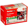 fischer DuoPower 5x25 S 2K 535458 Dübel mit Schrauben Ø 5 mm x 25 mm, 50 St. mit Prämie nach Registrierung