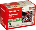 fischer DuoPower 5x25 S 2K Dübel mit Schrauben Ø 5 mm x 25 mm, 50 Stück