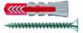 Fischer Kunststoffdübel mit Schrauben DUOPOWER 5X25 S, 50 Stück