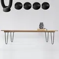4x Hairpin Legs 10cm Möbelbein Schwarz Tischgestell Haarnadelbein Tischbein - Melko