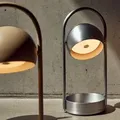 Tischleuchte FRANDSEN, Ball Portable, dimmbar, Grau, für Wohnzimmer, Metall - 14.5 - 32
