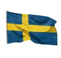 PHENO FLAGS Flagge Schweden Flagge 90 x 150 cm Schwedische Fahne Nationalflagge (Hissflagge für Fahnenmast), Inkl. 2 Messing Ösen