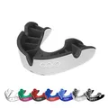 OPRO Mundschutz - Silber-Level Zahnschutz für Boxen, Kampfsport, MMA, Erwachsene & Kinder - Selbstanpassende Schiene für Hockey, Kickboxen, Rugby - Essenzielle Passform - Mit zahnärztlicher Garantie