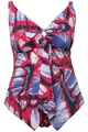 Ulla Popken große Größen Tankini 44 salsa Tankini Schmetterlinge Softcups
