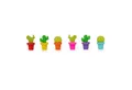 Legami Becher Legami Set mit 6 Glasmarkern Fiesta! Cactus Kaktus