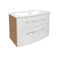 FACKELMANN Badmöbel-Set "B.style", Sandeiche/weiss, 2-teilig, BxHxT: 83,2 x 54,3 x 47,8 cm