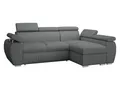 Mirjan24 Ecksofa Boston Mini Premium, Eckcouch mit Schlaffunktion und Bettkasten, Polsterecke mit Einstellbare Kopfstützen, L-Sofa, Couch, Wohnlandschaft, Stoff: Cord (Poso 22, Seite: Rechts, 2r+LC)