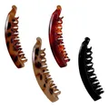 4 Stück Banana Clip,Dickes Haar,Bananenspange Haare,Groß Bananen Haarspange,Haarspangen,Vintage,Bananen Haarspange,Bananenklammer,Pferdeschwanz Haarklammer Dickes,Bananenclips Thick Hair,für Damen