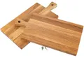 Schneidebrett mit Griff aus Eiche geölt - Servierbrett 40 x 20 x 2 cm