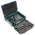 MAKITA Werkzeugset "E-08713", 120-teilig, Chrom-Vanadium-Stahl - grau