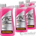 5x 1L MANNOL AF12 ROSA -40°C KÜHLERFROSTSCHUTZ KÜHLMITTEL  FERTIGGEMISCH