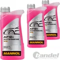 3x 1L MANNOL AF12 ROSA -40°C KÜHLERFROSTSCHUTZ KÜHLMITTEL  FERTIGGEMISCH