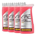4 (4x1) Liter MANNOL Antifreeze AF12+ Frostschutz Fertiggemisch rot (-40°C)